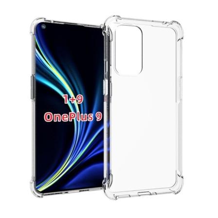 OnePlus 9 iskuja vaimentava silikonisuoja Shockr Transparent