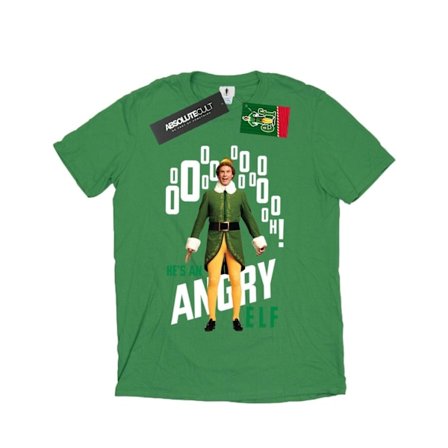 Elf Herr Angry Elf T-shirt S Irländsk Grön