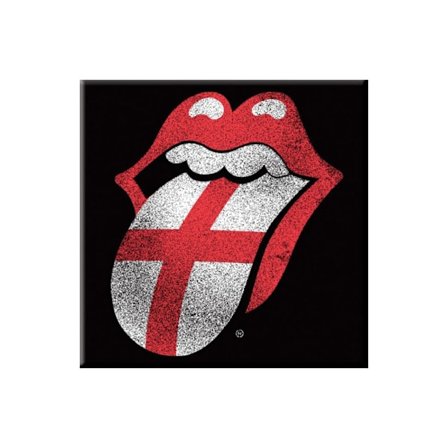 The Rolling Stones England Tongue Kylskåpsmagnet En Storlek Svart/
