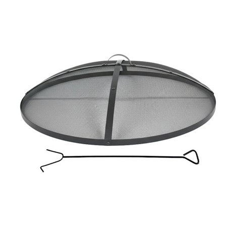 Rund metalgnistbeskyttelse til bålsteder med ildrager