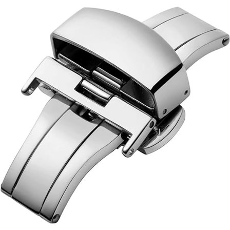 Kellon solki, avattava lukko kellon rannekkeeseen, ruostumatonta terästä, ZQKLA