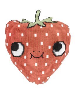 Stickpackung Kissen Erdbeere