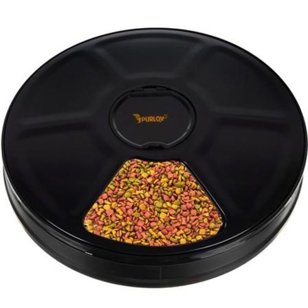 Automatisk hunde-/kattefoder til 6 måltider med timer.