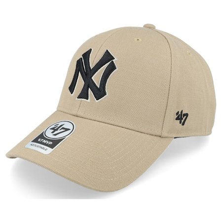 47 Brand - MLB Beige Adjustable Cap - New York Yankees Cooperstown Mvp Khaki Adjustable @ Hatstore