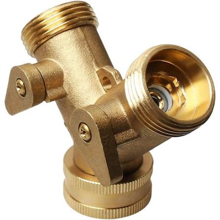 3/4" Y-delad krankoppling i mässing, mässingsförgreningsrör för tvätt