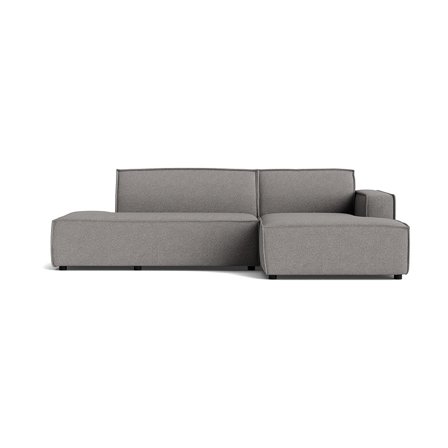 Elegant Lyon Chaiselong Sofa, Højrevendt Open End, Loop Grå - Komfortabel og stilfuld - 278x160x78cm - Perfekt til afslapning i stuen
