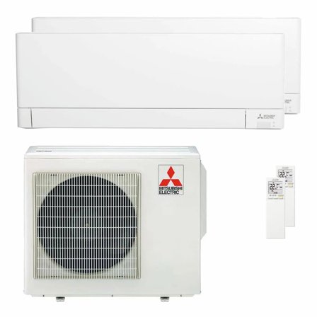 Condizionatore Mitsubishi Electric Serie AY dual split 9000+18000 BTU inverter A++ wifi unità esterna 5.4 kW