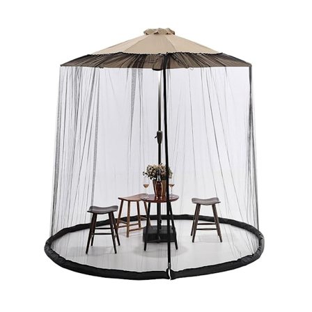 Hyttysverkko terassivarjolle, halkaisija 335 cm, korkeus 240 cm