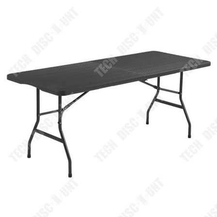 Portabel matbord - TD - Fällbart - 180x74x73.5 cm - 8 personer - Brun