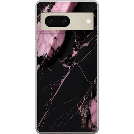 Kompatibelt Mobilskal till Google Pixel 7 Svart rosa marmor