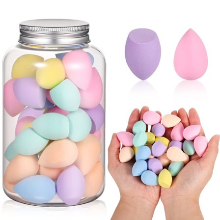 40 kpl Mini Beauty Blender Monivärinen Meikkisieni Ammattimainen Beauty Blender Sieni Erittäin Pehmeät Kasvomeikkityökalut Meikkivoiteelle, Puuterille