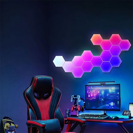 CL Lighting Manufacturer Custom Desgin Hexagonal Wall Panel Rgb Room Decor Lights Gaming Led