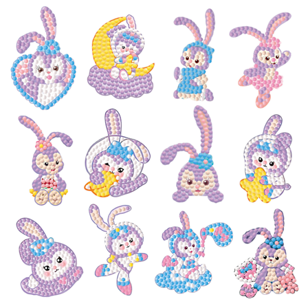 #12st Disney Stellaris Cartoon DIY Diamantklistermärken#