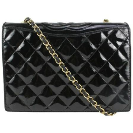 Chanel Vintage, Pre-owned Leather chanel-bags Zwart, Dames, Maat:ONE Size