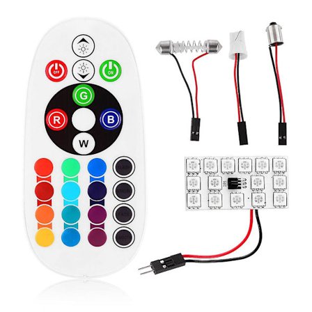 Led Rgb Dome Light Läslampa Atmosfär Lampa Billampor Med Fjärrkontroll