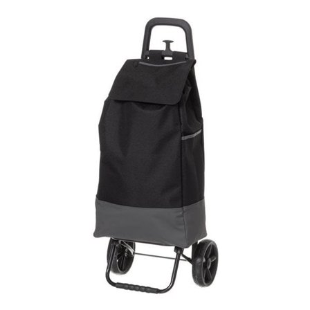 Shoppingväska med handtag och hjul 45L - Svart/Grå