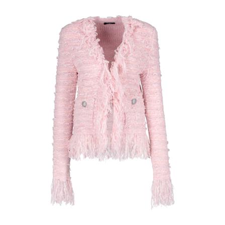 Balmain Faux Fur Shearling Jakke Pink, Dame