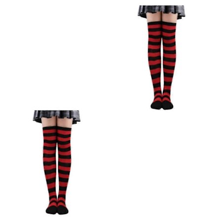 1/2/3/5 Stripete Sokker Komfortable Lårhøye Sokker For Kostymefest