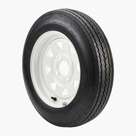 Biltema - Luftgummihjul med Stålfelg 4 80 x 12 - Komplette Hjul for Tilhengere, Båthengere, Campingvogner