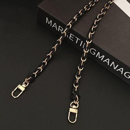 Håndveske Metallkjede Skinn Crossbody Bag-rem GULL&SORT