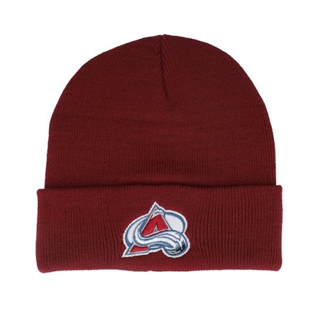 American Needle - NHL Rouge cuff Bonnet - Colorado Avalanche Terrain Knit Solid Red Cuff @ Hatstore
