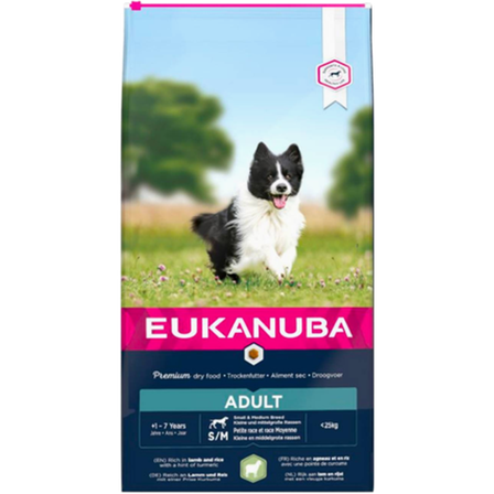 Eukanuba - Dog Adult Small & Medium Lamm & ris 18 kg - Hund - Hundefôr & hundemat - Tørrfôr for hund - ZOO.no