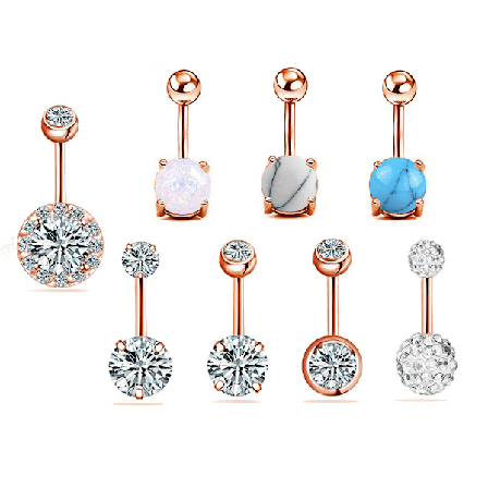 Navelpiercingar 8 st / set