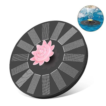 Solcelledrevet fontenepumpe, solcelledrevet fontenepumpe med 5 enkle installasjonsdyser, solcelledrevet fuglebadfontenepumpe for dam, basseng, 