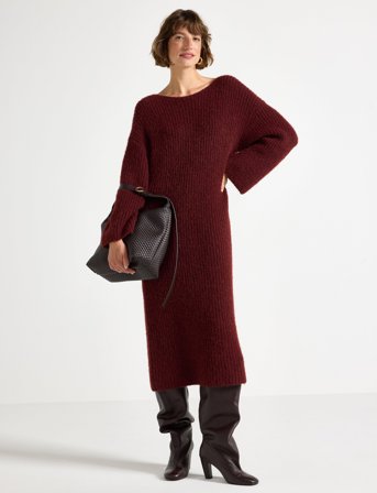 Lindex Dress Ellie - Burgundy - L