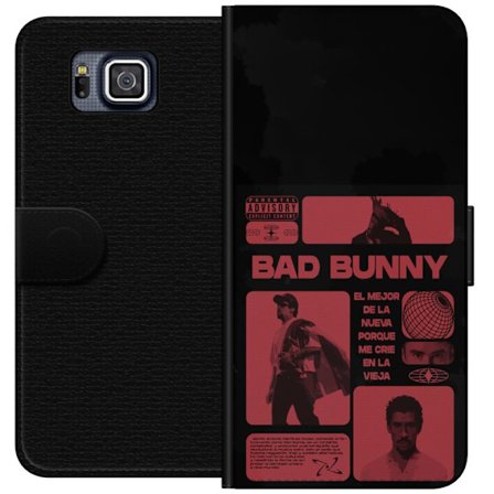 Kompatibel Tegnebogsetui til Samsung Galaxy Alpha Bad Bunny NFL-inspireret skjoldlogo med amerikansk fodbold og stjerner