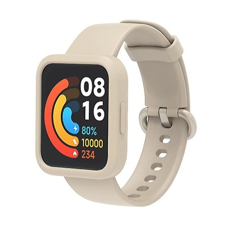 För Xiaomi Redmi Watch 2mi Watch 2 Lite Watch Band Strap+Watch Case - Elfenbensvit/Elfenbensvit