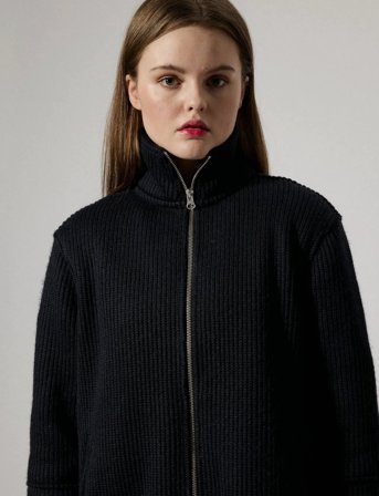 Brixtol Textiles Seven Women Wool - Navy - M