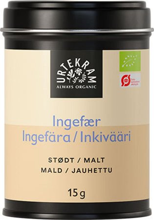 Urtekram Ingefær Ø 15 g, Helse & Madvarer, Krydderier, Ingefær