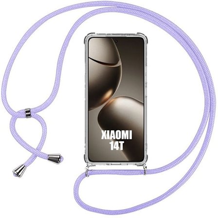 Fodral för Xiaomi 14T - Förstärkta Hörn med Axelrem Lila - E.F.Connection