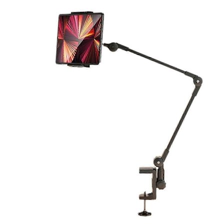 Latpersonsfäste Tabletthållare Skrivbordsstativ Justerbar Vikbar Arm Tabletthållare Svart (LGL)