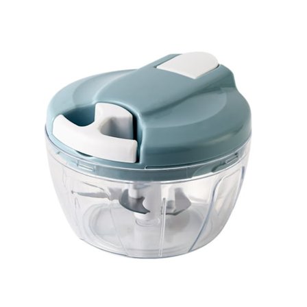 Manuaalinen vihannesleikkuri 520 ml, lihamylly 3 ruostumattomasta teräksestä valmistetulla terällä sipulileikkuri valkosipulille sipulille 