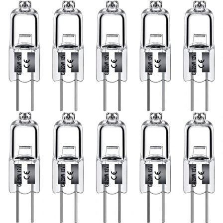 G4 halogenpærer 10W 12V - Varm hvid - 10-pak 10 stk 10W 10 stk