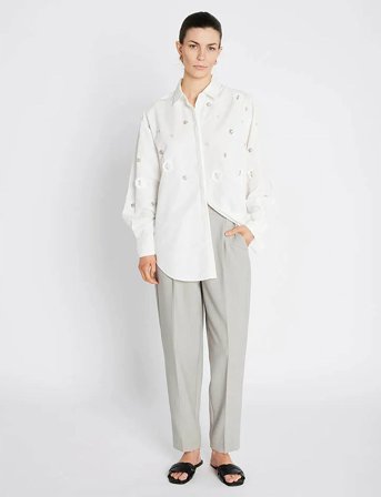 Bruuns Bazaar Chrisoulabbbeia Shirt - White - 34