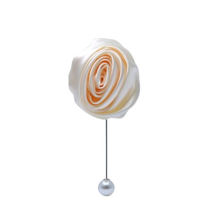 IC Brudgom Boutonniere Bryllup Silke Rose Herr Brosje Lapel Pins med Blomst Tilbehør Ball Back Brosje Mann Brudgom Forlover Kostyme, 4stk, Beige