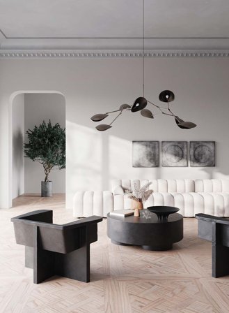 Stingray taklampe - bronse