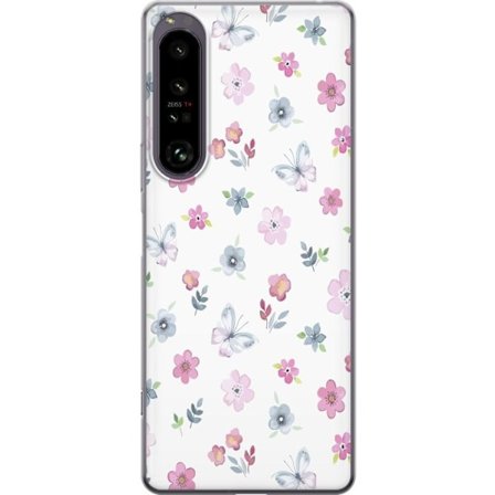Mobilskal till Sony Xperia 1 IV med Blommor och fjärillar