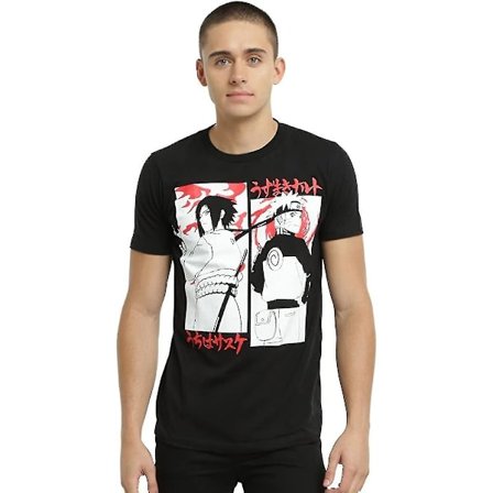 Naruto Shippuden Naruto Vs. Sasuke T-shirt Svart 2x