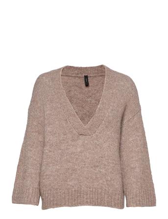 Yasina 7/8 Knit Pullover Brown YAS