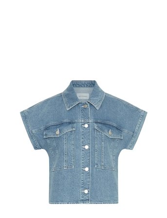 Mschelida Ada Ss Denim Shirt Blue MSCH Copenhagen