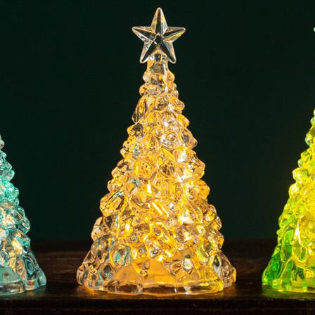 Julepynt Mini lysende juletre Crystal Prop Gift
