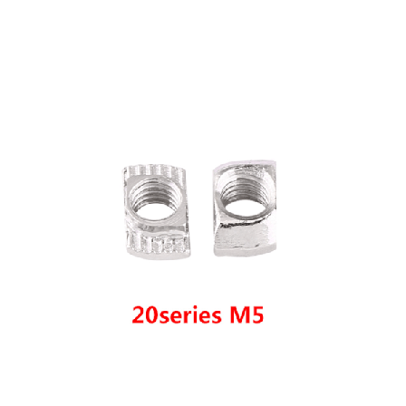T-spor Hammerhode Mutter Nikkelbelagt Karbonstål Feste For Aluminiumsprofil (EU20 M5*10*6)