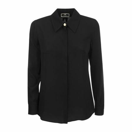 Elisabetta Franchi, Casual Shirts Czarny, Kobieta, Rozmiar: L