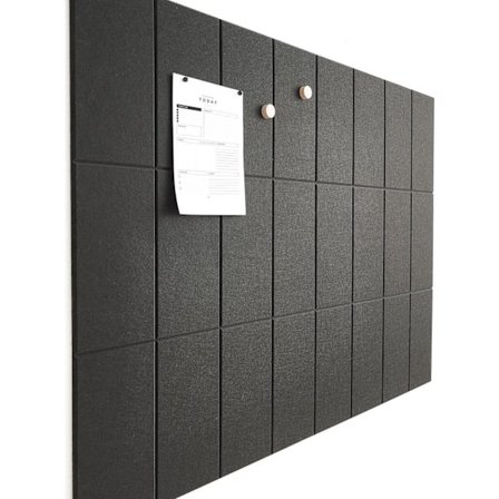 Ljudabsorberande Akustikpanel 12-pack 15x30cm Svarta Väggplattor Ljudisolering & Anslagstavla för Kontor Hem_TF_TF