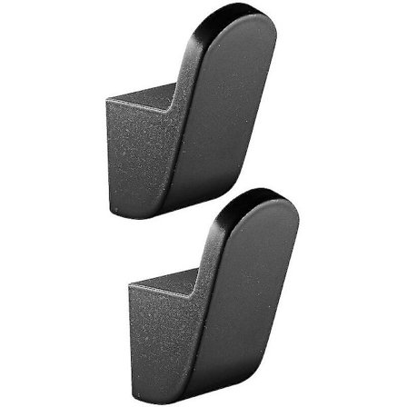 2 stk. badeværelses håndklædekrog, køkken tøj krog, hotel, sort-