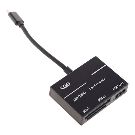XQD 3-i-1 Kortläsare Hub 2.0 Sekund XQD/SD Kortläsare Läs 3 Kort för XQD/SD Sony-G-serien, för Lexar USB Mark